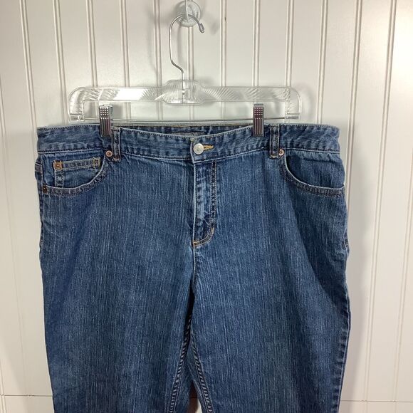 Liz Claiborne Womens Size 16 R Petite Boyfriend Jeans Embroidered pocket - Picture 3 of 9